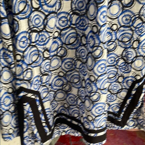 Blue Patterned Women's Top - Picture 6 of 7